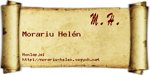 Morariu Helén névjegykártya